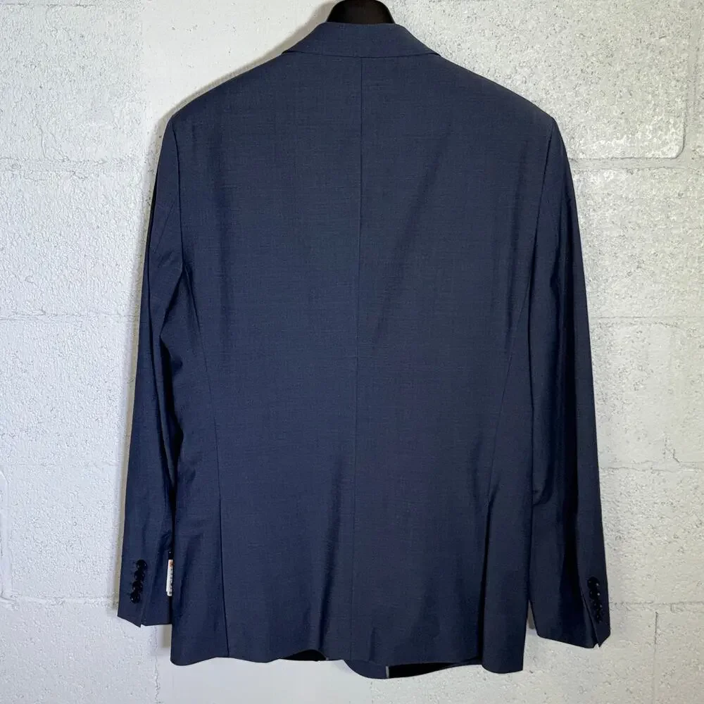 Bar III Men's Slim-Fit Wool-Blend Solid Suit Jacket, blue 44L $425